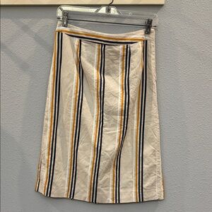 Who What Wear Multicolor Striped A-Line Skirt